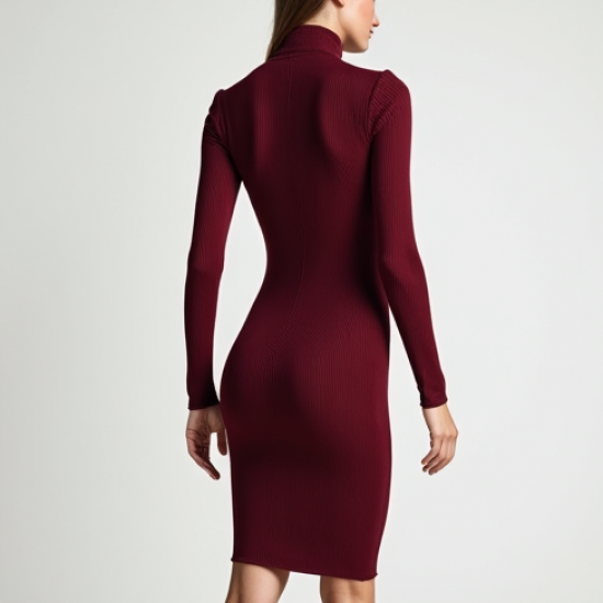 Ribbed Bodycon Mini Knit Dress