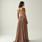 Minimalist Solid Color Off-Shoulder Pleated Maxi Skirt
