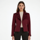 Vintage Square Neck Silk Biker Jacket