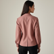 Dusty Rose Cut-Out Tweed Blouse