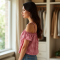 Classic Gingham Off-Shoulder Camisole