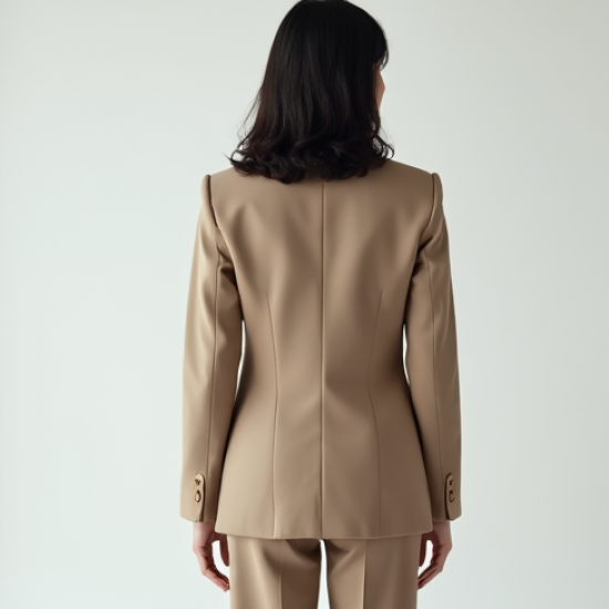 Korean Chic Solid Color Ruffled Double-Breasted Blazer