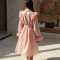 Pastel Pink Ruffled Tulle Trench Coat