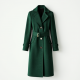 Emerald Green Houndstooth Cut-Out Trench Coat