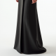 Charcoal Double-Breasted Wool Blend Evening Gown