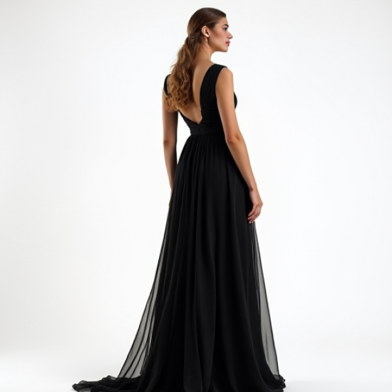Modern Urban Cut-Out Chiffon Evening Gown