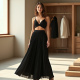 Modern Urban Cut-Out Chiffon Pleated Maxi Skirt
