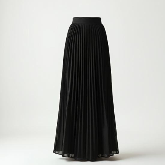 Retro Pleated Georgette Pleated Maxi Skirt