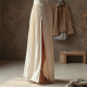 Ivory White Velvet Split Thigh Pleated Maxi Skirt