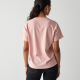Pastel Pink Abstract Print Cowl Neck Graphic Tee