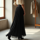 Retro Pleated Georgette Pleated Maxi Skirt