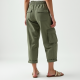 Sage Green Linen Blend V-Neck Cargo Pants
