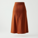 Terracotta Tweed V-Neck Wrap Front Skirt