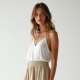Minimalist Linen Column Tiered Boho Skirt