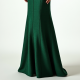 Emerald Green Houndstooth Cut-Out Evening Gown