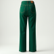 Emerald Green Silk Straight Jeans