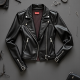 Romantic Polka Dot Button-Down Biker Jacket