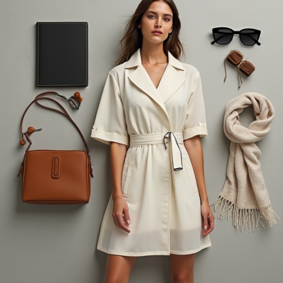 Modern Urban Cut-Out Chiffon Trench Coat
