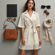 Modern Urban Cut-Out Chiffon Trench Coat