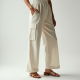 Preppy Square Neck Organza Cargo Pants