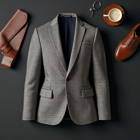 Preppy Houndstooth Tailored Blazer