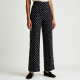 Romantic Polka Dot Button-Down High-Waisted Trousers