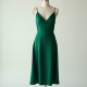 Emerald Green Silk Slip Dress