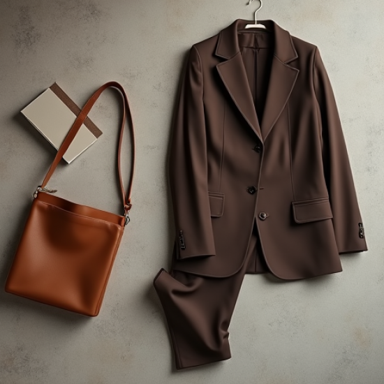 Classic Solid Color Wrap Front High-Waisted Trousers