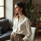 Minimalist Polka Dot Blouse