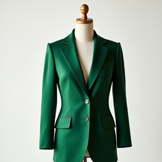 Emerald Green Silk Tailored Blazer