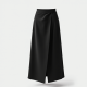 Classic Black Wrap Wrap Front Skirt