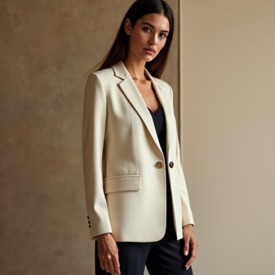 French Style Silk Tailored Blazer