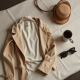 French Style Puff Sleeve Square Neck Cargo Pants