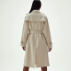 Ivory White Velvet Split Thigh Trench Coat