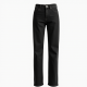 Midnight Black Animal Print Cut-Out Straight Jeans