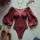Classic Off-Shoulder Chiffon Bodysuit