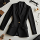 Modern Urban Polka Dot Corset Waist Tailored Blazer
