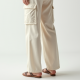 Minimalist Organza Square Neck Cargo Pants