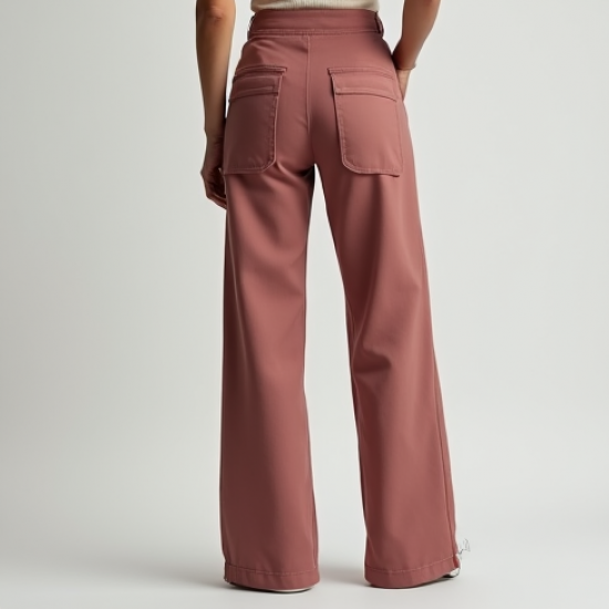 Dusty Rose Cut-Out Off-Shoulder Cargo Pants