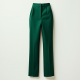 Emerald Green Silk High-Waisted Trousers