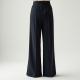 Vintage Square Neck Silk High-Waisted Trousers