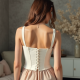 Preppy Square Neck Organza Corset Top