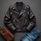 Classic Solid Color Wrap Front Biker Jacket