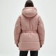 Pastel Pink Cotton Poplin Cut-Out Puffer Coat