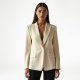 French Style Square Neck Silk Tailored Blazer
