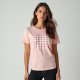 Pastel Pink Houndstooth Cut-Out Graphic Tee