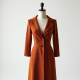 Terracotta Tweed V-Neck Cocktail Dress