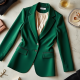 Emerald Green Silk Tailored Blazer