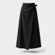 Classic Black Wrap Wrap Front Skirt