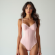 Pastel Pink Striped Cut-Out Corset Top